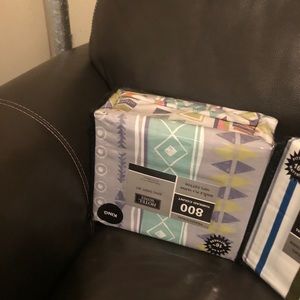 King size sheet set 100% cotton multicolors